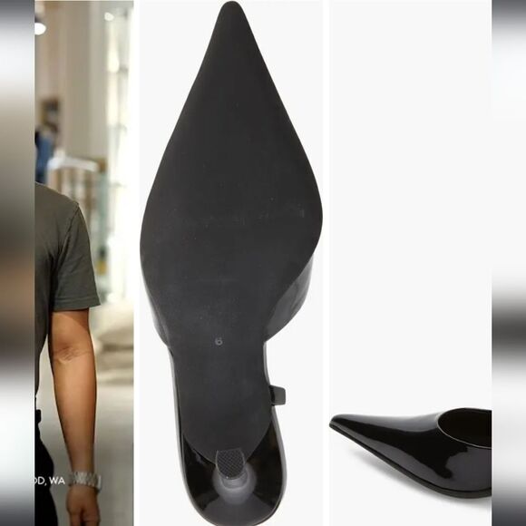 New Jeffery Campbell APHRODITE pointy toe black leather spiral heels - Picture 4 of 5